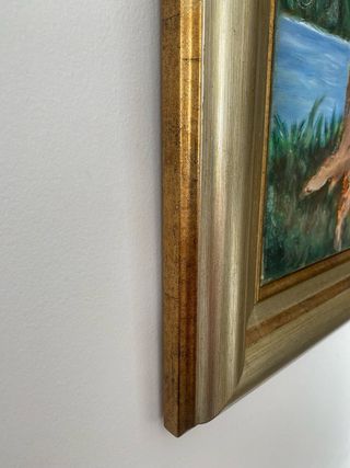 Quadro Batismo de Jesus emoldurado