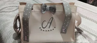 Bolso  Rosita Palo para carrito bebé con inicial A