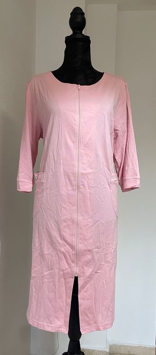 Bata Albornoz Mujer Algodón Cremallera