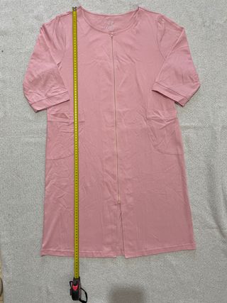 Bata Albornoz Mujer Algodón Cremallera