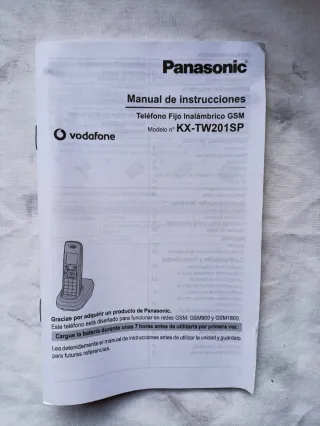 Teléfono Panasonic Inalámbrico Negro