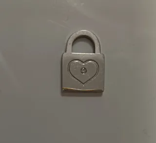 Lucchetto a cuore in metallo color argento