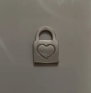 Lucchetto a cuore in metallo color argento