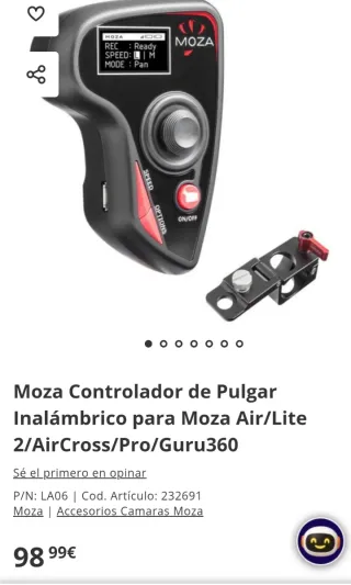 Gimbal Moza Air + Accesorios y Maletín