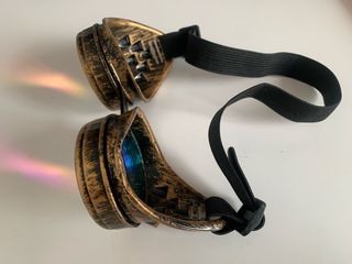 Gafas Steampunk Caleidoscópicas Doradas