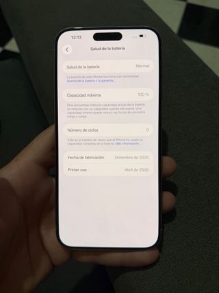 iPhone 15 Pro Max 100% Salud Batería