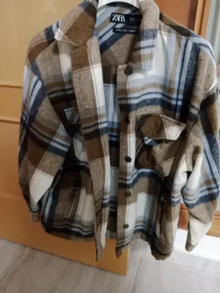 Sobrecamisa Zara cuadros