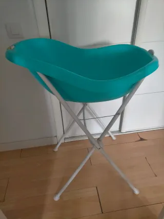 Bañera bebé azul con estrella