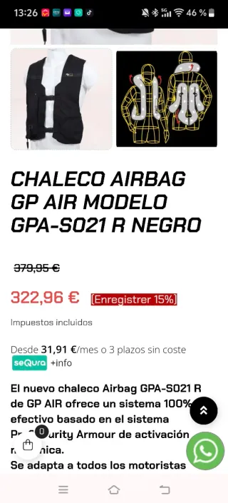 Chaleco Airbag GP Air