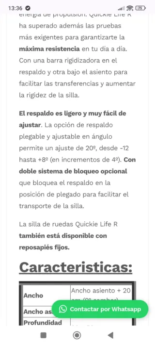 Silla de ruedas Quickie LifeR