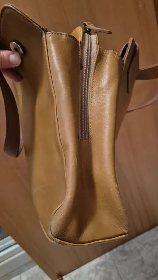 Bolso Zara Piel Beige