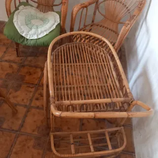 Set Bambù Completo Tavolino e Cesto divanetto ecc.