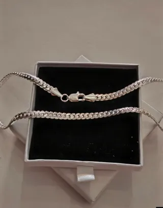 Collana Argento 925 Maglia Piatta