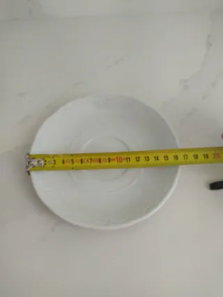 6 Taza y platillo de café de porcelana