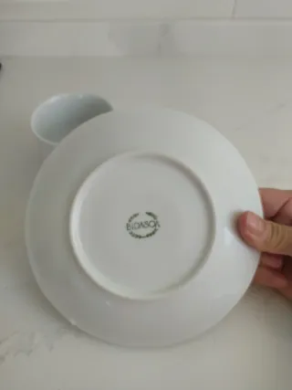 6 Taza y platillo de café de porcelana