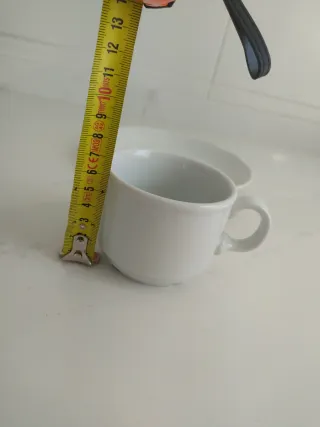 6 Taza y platillo de café de porcelana