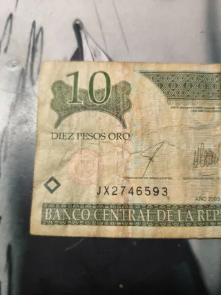 Billete 10 Pesos Oro República Dominicana 2003