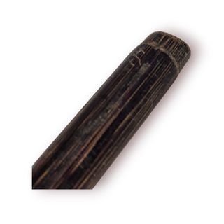 Bengala Antiga Madeira Cabo Metálico Dourado