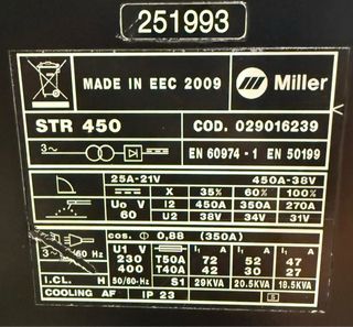 Maquina soldar electrodo MILLER 450 🇺🇸