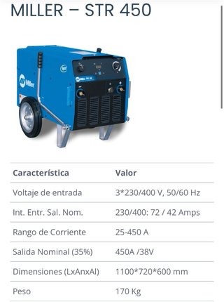 Soldadora electrodo MILLER STR 450 🇺🇸