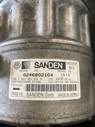 Compresor A/C Sanden vw audi seat skoda