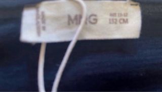 Camiseta cropped Mango azul