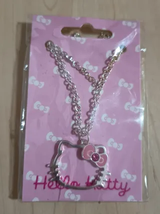 Collar Hello Kitty Plata y Rosa