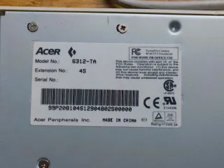 Teclado Mecánico Retro Acer 6312-TA Gris/Blanco