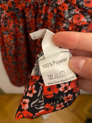 Vestido estampado floral rojo