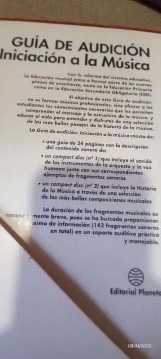 Guía de audición.Iniciación a la música + 2 CD
