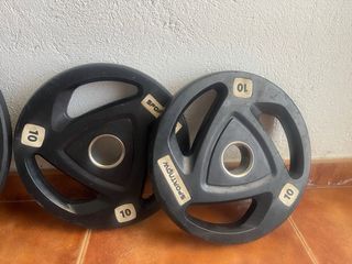 Kit Barra Olímpica y Discos Pesas