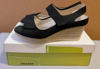 Sandalias cuña Drucker Talla 40 Negras