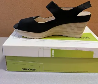 Sandalias cuña Drucker Talla 40 Negras