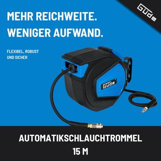 Carrete Manguera Automático Güde 15m