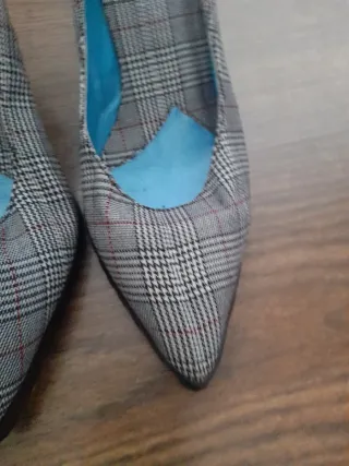 Zapatos de tacón estampado Príncipe de Gales