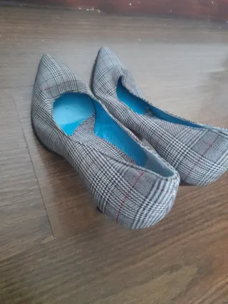 Zapatos de tacón estampado Príncipe de Gales