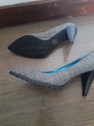 Zapatos de tacón estampado Príncipe de Gales