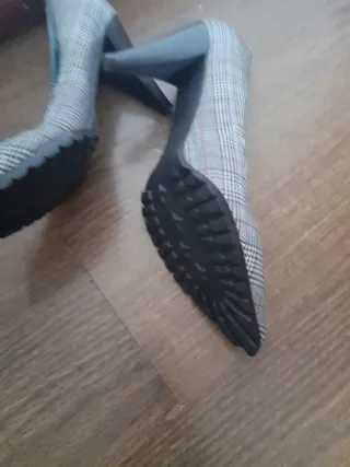 Zapatos de tacón estampado Príncipe de Gales