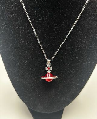 Colgante Vivienne Westwood Saturno Rojo