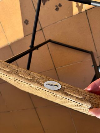 Pack 2 mesas auxiliares plegables exterior.