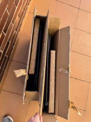 Pack 2 mesas auxiliares plegables exterior.