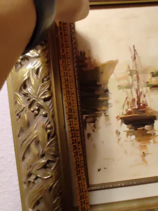 Cuadro Óleo Antonio Segrelles Barcos Puerto