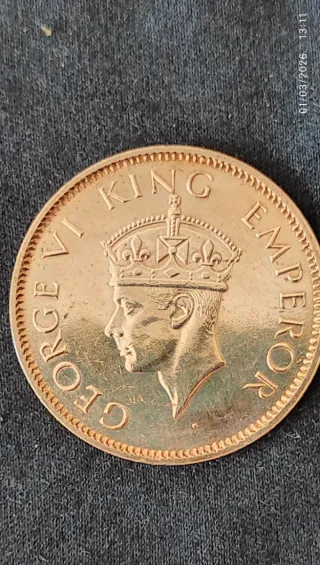 Moneda India Británica 1942