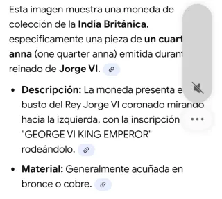 Moneda India Británica 1942