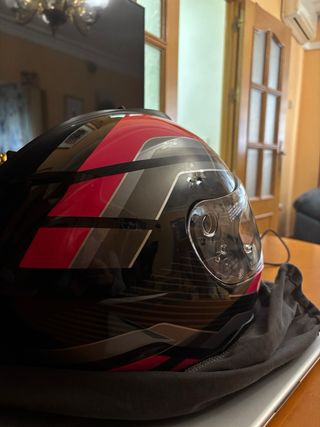 Casco HJC Negro y Rosa