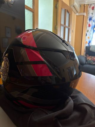 Casco HJC Negro y Rosa