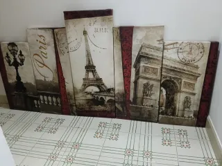 Set di 5 quadri decorativi Parigi
