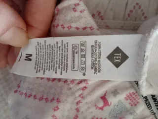 Pijama TEX invierno talla M estrella rosa