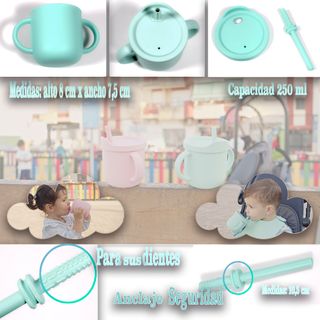 LOTE KITS BEBÉ SILICONA y COMEDERO ANIMALES
