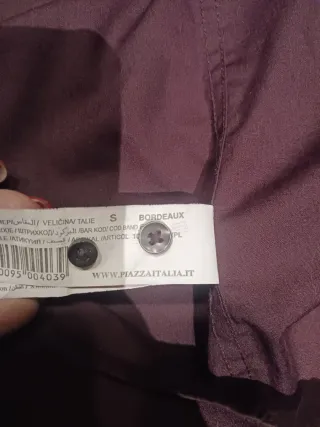 Camicia uomo bordeaux Piazza Italia taglia S